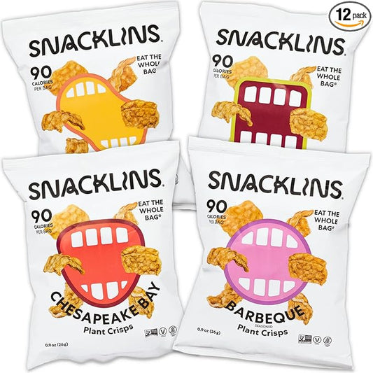 Snacklins Nacho, BBQ, Teriyaki, Chesapeake Bay, .9oz, 12-Pack