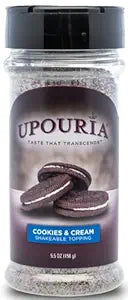 Upouria Cookies & Cream Shakeable Topping, 5.5oz, 6-Pack