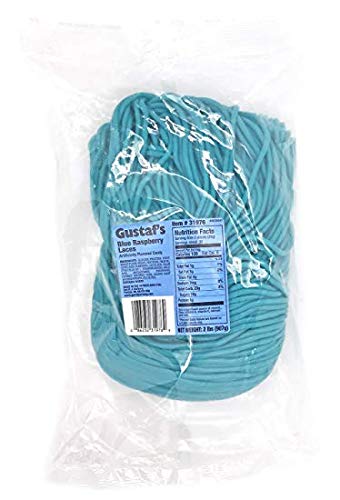 Gustaf's Blue Raspberry Licorice Laces, 2LB