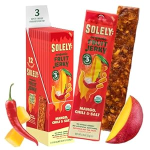 Solely Organic Fruit Jerky, Mango Chili and Salt, 12-Pack