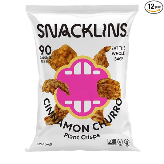 Snacklins Cinnamon Churro, 0.9oz, 12-Pack