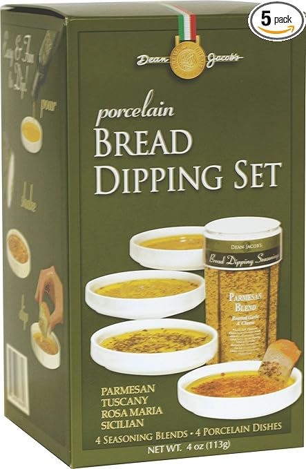Dean Jacob's Porcelain 5 Piece Bread Dipping Set