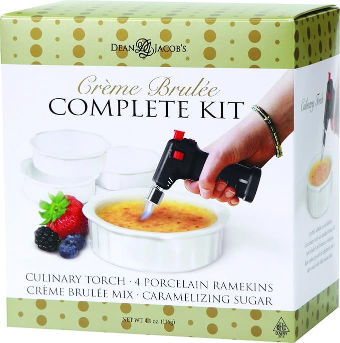 Dean Jacob's Creme Brulee Complete Kit with Culinary Torch