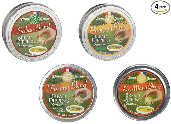 Dean Jacob's Bread Dipping Seasoning Parmesan, Sicilian, Tuscany, Rosa Maria