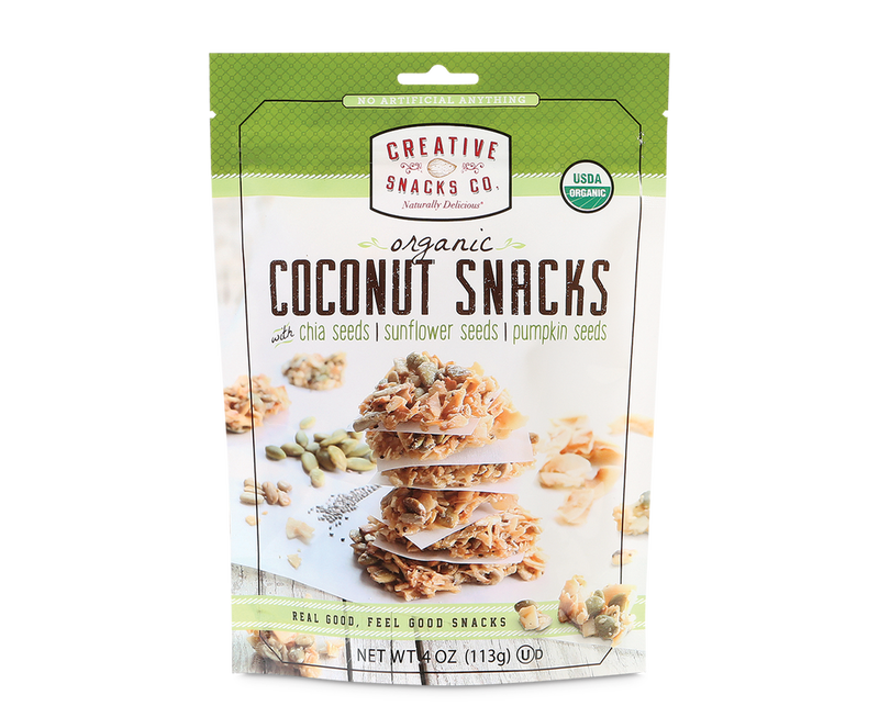 Organic Coconut Snacks with Chia Seeds, Sunflower Seeds, & Pumpkin Seeds