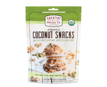 Organic Coconut Snacks with Chia Seeds, Sunflower Seeds, & Pumpkin Seeds