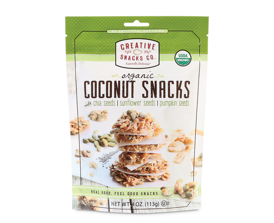 Organic Coconut Snacks with Chia Seeds, Sunflower Seeds, & Pumpkin Seeds