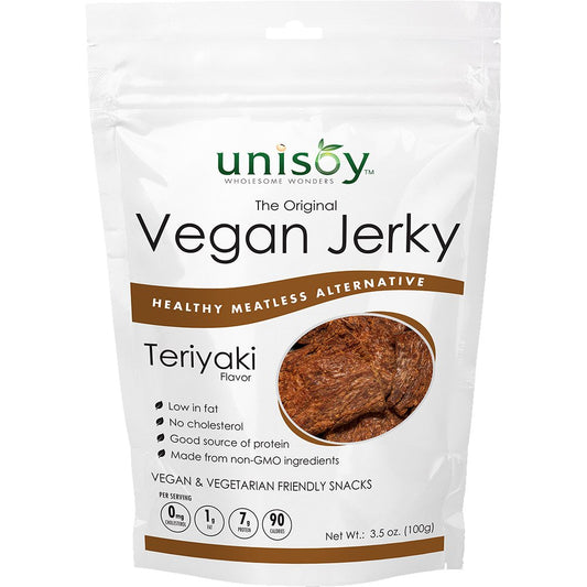 Unisoy Teriyaki Flavor Vegan Jerky (3.5 Ounce Bag)