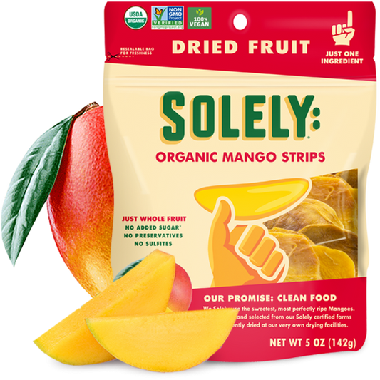 Solely Organic Dried Mango Strips